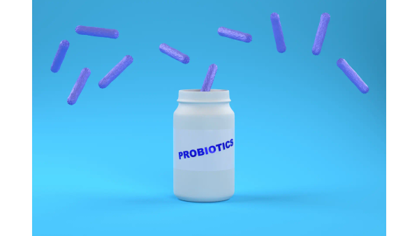 A Jar with inscription probiotics