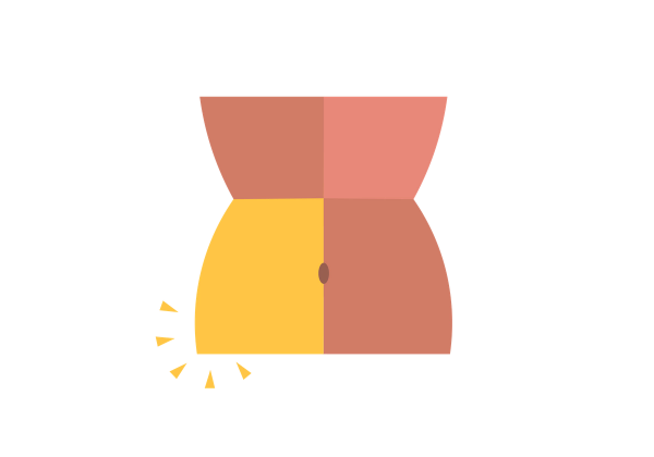 Pain in the lower right abdomen